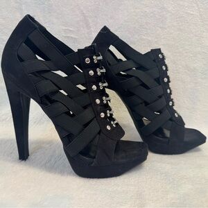 Jessica Simpson Black Strappy Heels